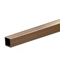 K&S 83015 SQUARE ALUMINUM TUBE .014 WALL (12IN LENGTHS) 1/4IN (1 TUBE PER C