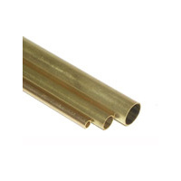 K&S 9217 ROUND BRASS TUBE .029 WALL (36IN LENGTHS) 1/2IN (1 tube per bag x 4 bags) 
