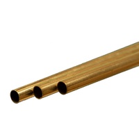 K&S 9837 THIN WALL BRASS TUBE  (300MM LENGTHS) 4.5MM OD X .225MM WALL 