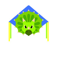 TRICERATOPS KITE 88CM X 70CM