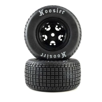 Losi 1/10 Hoosier Soft Compound Tyres Mounted on Black Wheels, Left and Right Pair, 22S DLM