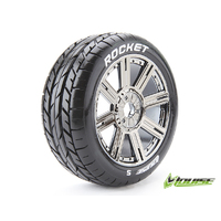 LOUISE WORLD B-Rocket Black/Chrome Spoke 1/8 Tyre & R LT3190BC