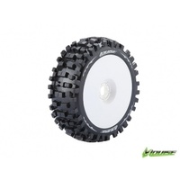 B-Ulldoze Tyre & Rim 1/8 White LT325