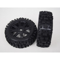 B-Ulldoze Black Spoke 1/8 Tyre & rim