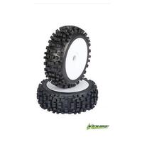 B-Ulldoze Tyre & Rim 1/8 White