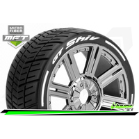 LOUISE WORLD GT SHIV 1/8 Wheel & Tyre blk/chrome Soft MFT