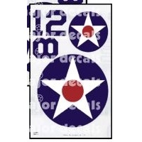 MAJOR DECALS AMERICAN ROUNDEL W/STAR 1/4 SCALE