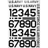 MAJOR DECALS U.S. AIRFORCE  SHEET NO. 402                      RED 3''