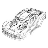 MJX 14211 Desert Truck Body Shell with LED Lights 1430D