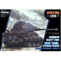 MENG WORLD WAR TOONS KING TIGER (PORSCHE TURRET) GERMAN HEAVY TANK PLASTIC MODEL KIT  MM-WWT-003