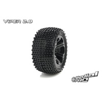 VIPER 2.8 Tires Mounted Blk Front (2pce) MP-5525