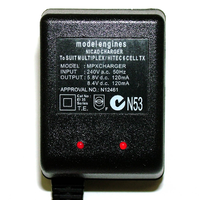 RX/TX WALL CHARGER TO SUIT HITEC & MULTIPLEX 6 CELL TRANSMITTERS