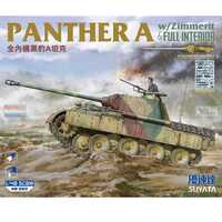 SUYATA 1/48 PANZER A TANK /W ZIMMERIT & INTERIOR PLASTIC MODEL KIT NO-003