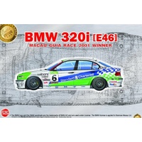 NUNU 1/24 BMW 320I E46 2001 MACAU GEAR RACE WINNER PLASTIC MODEL KIT NU-24041