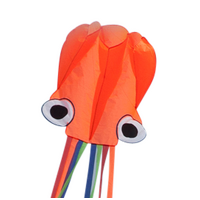 INFLATABLE SINGLE LINE OCTOPUS ORANGE KITE