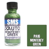 SCALE MODELLERS SUPPLY AUTO COLOUR MONTEREY GREEN 30ML LACQUER PAINT PA16
