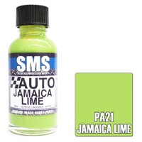 SCALE MODELLERS SUPPLY AUTO COLOUR JAMAICA LIME 30ML LACQUER PAINT PA21