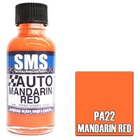 SCALE MODELLERS SUPPLY AUTO COLOUR MANDARIN RED 30ML LACQUER PAINT PA22