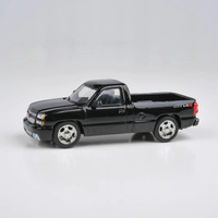 Para64 1/64 2006 Chevrolet Silverado Single Cab Onyx Black Diecast Model Car PB-55831