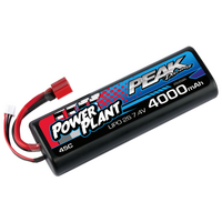 Peak Racing Power Plant  Lipo 4000 7.4 V 45C (Black case, Deans Plug) 2S/2CELL PEK00544