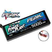 Peak Racing Power Plant  Lipo 5000 11.1 V 45C (Black case, Deans Plug) 3S/3CELL PEK00553