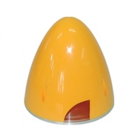 Phoenix Model 2 Blade Plastic Spinner W/ Aluminium Backplate (115mm) Yellow