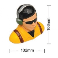 Phoenix Model Painted 1/5 Scale Civillian Pilot Shoulder Bust W/ Headset &