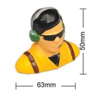 Phoenix Model Painted 1/8 Scale Civillian Pilot Shoulder Bust W/ Headset