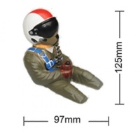 Phoenix Model Painted 1/6 Scale 3/4 Length Jet Pilot W/ White Helmet & Visor