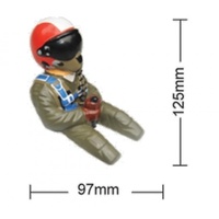 Phoenix Model Painted 1/6 Scale 3/4 Length Jet Pilot W/ Red Helmet & Visor