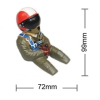 Phoenix Model Painted 1/5 Scale 3/4 Length Jet Pilot W/ White Helmet & Visor
