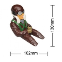 Phoenix Model Painted 1/6 Scale 3/4 Length Ww1 Pilot With Skull Cap & Goggles (Br