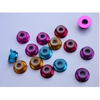 PROLUX 3mm Nylon Nut 2/flange Blue (10)