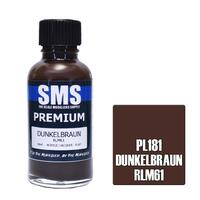 SMS PL181 PREMIUM ACRYLIC LACQUER DUNKELBRAUN RLM61 PAINT 30ML