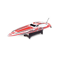 Pro Boat Impulse 32 RC Boat with Smart Technology, RTR, White / Red PRB08037T2