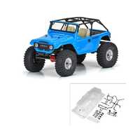 Proline 1979 Toyota Land Cruiser FJ40 Clear Body with Trail Cage and Scale Molded Accessories suit 313mm Crawlers