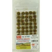 PSG51 4MM SELF-ADH GRASS TUFTS FLOWERS X 100