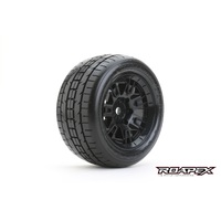   TRIGGER BELTED TRAXXAS X-MAXX MT TRUCK TIRE BLACK WHEEL WITH 24MM HEX MOUNTED