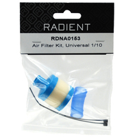 RADIENT AIR FILTER KIT UNIVERSAL 1/10 (DISCONTINUED USE MY1053-1BK)