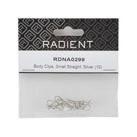 RADIENT Body Clips Small Straight Silver (10)