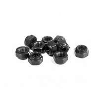 4-40 Black Aluminium Locknuts (10)