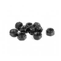 M3 Black Aluminium Locknuts (10) SCH1066