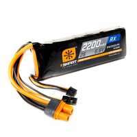 Spektrum 2200mAh 2S 6.6V Smart LiFe Receiver Battery, IC3 SPMX22002SLFRX