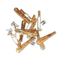 SULLIVAN S527 2-56 GOLD-N-CLEVISES WITH RETAINING CLIPS (12)