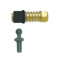 SULLIVAN S593 3MM HD ALUMINUM BALL CONNECTOR W/ LOCKING SLEEVE: GOLD BODY