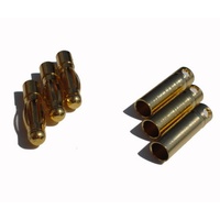 Tekin Banana 4.0mm Gold Power Connectors (3 sets)