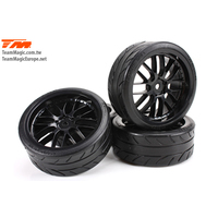 TEAM MAGIC 8-Spoke Mounted Radial Tyre black E4D TM503330BK