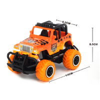 1:43 Scale mini off-road graffito jeep  Orange RTR car  Body, (Requires AA Batteries)