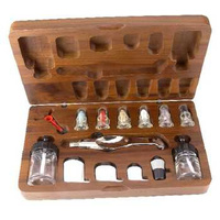 METAL AIRBRUSH SET/WOOD CASE