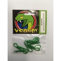 #1/8th Flat Hoop Body Clip Green (10pcs)